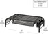 Mind Reader Monitor Stand, Set of 2, Ventilated Laptop Riser and Paper Tray, Metal Mesh, Black