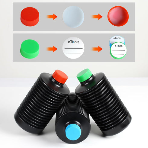 eTone 3X 1000ml Collapsible Darkroom Chemical Storage Bottles, Foldable Liquid Container for Photo Developing