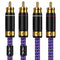 Veimeitk 2 RCA to 2 RCA Audio Cable Heavy Duty 24K Gold-Plated Pure