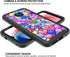Case for Moto G Play (2021), Cute Shockproof Dual Layer Armor Protective Cover, 6.5", Rainbow Flowers