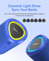 Portable Bluetooth Speaker with Lights, Crystal Clear Sound, IPX5 Waterproof, All Day Playtime, Bluetooth 5.3, TWS