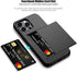 Nvollnoe Compatible with iPhone 15 Pro Max Case with Card Holder Heavy Duty Protective Dual Layer Shockproof Hidden Card Slot Slim Wallet Phone Cover for Women&Men 6.7 inch(Black)