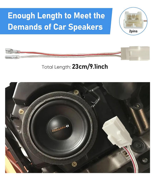 Car Front Rear Door Speaker Wiring Harness Connector for 2002-2020 Jeep Wrangler JK, 4PCS