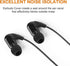 uxcell 50 Pcs Black Soft Silicone Earbud Tips, 10x8mm, 5mm Inner Hole, Compatible with Most In-Ear Headsets.