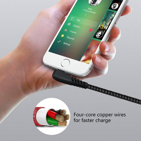 3FT Braided Charge Data Cable for Phone 12 Pro, 11 Pro, 11, 12, and XR