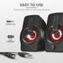 Trust 2.0 12 Gemi RGB LED PC Speakers for Computer and Laptop, W, USB Powered, Illuminated - Black
