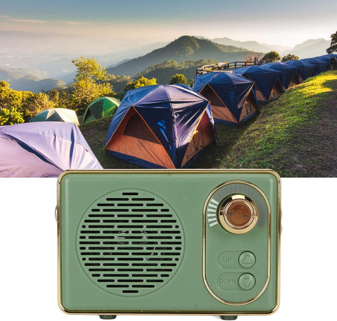 Zopsc Retro Bluetooth Speaker, Vintage Speaker with Lovely Old Fashioned Design, Bluetooth 5.0, Card AUX Input, USB