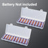 PNGKNYOCN AA Battery Storage Case, Portable Transparent Plastic for 10 AA Batteries, 2-Pack