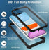 Heavy Duty Drop Protection Case for iPhone 11, with Screen Protector, Rugged Shockproof Tough Cover - Black-C