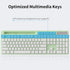 MARVO 2.4G 6 Wireless Keyboard and Mouse Combo, Ergonomic Wireless Computer Keyboard with Phone Tablet Holder, Silent
