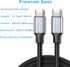USB C Car Charger with 60W Braided Cable, Mini 60W Fast Charging Cigarette Lighter, Dual PD3.0 Charger for iPhone 15,