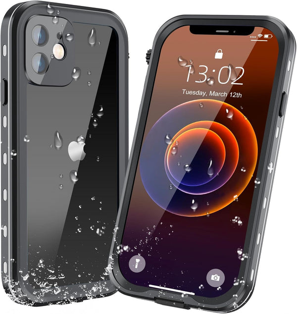 IP68 Waterproof Case for iPhone 12 Mini, Full Coverage Protective Shockproof/Dustproof Phone Case with Screen Protector