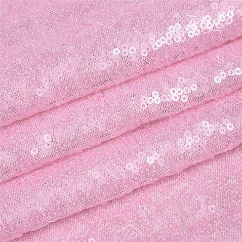 Pink Sequin Backdrop Curtains 2 Panels, 4FTx8FT Glitter Pink Photo Drapes for Party, Wedding, Baby Shower