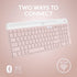Logitech K585 Multi-Device Slim Wireless Keyboard with Built-in Cradle for Laptop, Tablet, Smartphone, Rose