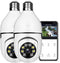 Light Bulb Security Camera, 1080P Wireless Wifi Smart Home Surveillance, E27 Socket, 360 Degree PTZ
