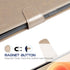 Arae Wallet Flip Cover for iPhone 12 and iPhone 12 Pro - Card Holder and Wrist Strap, Champagne Gold
