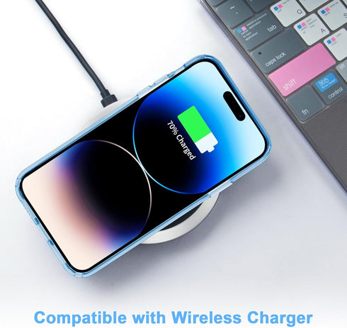 JJGoo Compatible with iPhone 14 Pro Case, Clear Soft Shockproof Protective Slim Thin Bumper Cover Transparent,