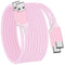USB C Cable 15FT 2Pack, Extra Long USB-A to USB-C Braided Fast Charger Cord for iPhone 15, Samsung Galaxy, Pink