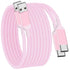 USB C Cable 15FT 2Pack, Extra Long USB-A to USB-C Braided Fast Charger Cord for iPhone 15, Samsung Galaxy, Pink