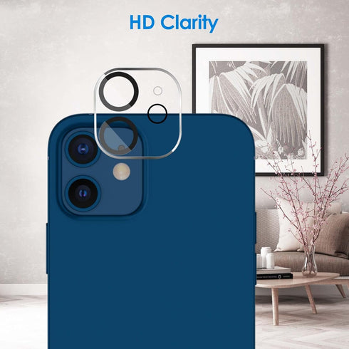 JETech 3-Pack Camera Lens Protector for iPhone 12 6.1", 9H Tempered Glass, HD Clear, Anti-Scratch, Case Friendly, Night