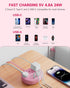 kakahigh 1080J 5 1625W 3 4 (24W/4.8A), Pink Extension Cord with Surge Protected - FT Kawaii Power Strip, Cute Extension
