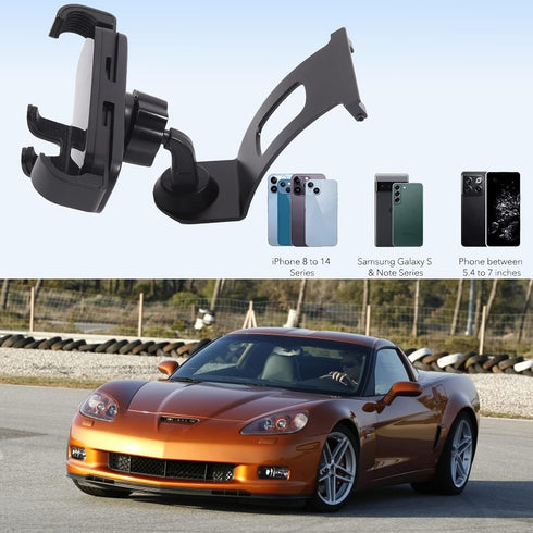 Lcojicep Car Phone Holder, Compatible with Corvette C6 2005-2013, Car Phone Mount Accessories for All Mobile Phones