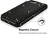 UEEBAI Case for iPhone 7 Plus 8 Plus, Premium Glitter PU Leather Wallet Cover with Card Slots, Black