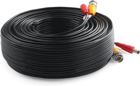 Postta BNC Video Power Cable (4 Pack, 150 Feet) for CCTV DVR Surveillance System with Eight Connectors
