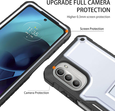 DUOPAL Military Grade Protection Case for Motorola Moto G 2022 (NOT Stylus) with Tempered Glass HD Screen Protector &
