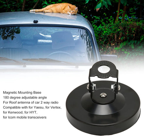 GOWENIC 180 2 16 180 Magnetic Car Antenna Mount Base, Degree Adjustable for Way Radio Antenna, for SL and N Connector