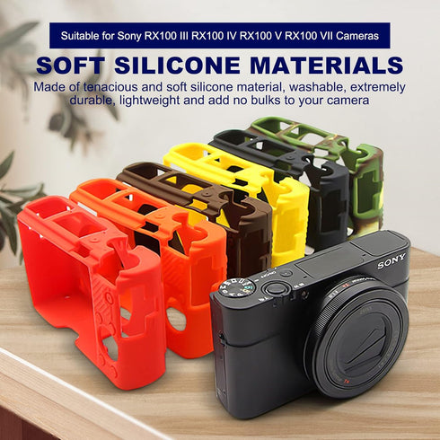 Easy Hood RX100 VII Case, Soft Silicone Protective Cover for Sony DSC-RX100 III, IV, V, VII Digital Camera