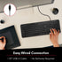 Macally Wired Keyboard | Full Size Computer Keyboard | Quiet Keyboard (Corded Plug and Play) Comfortable for All Day Typing USB Keyboard for PC Desktop and Laptop
