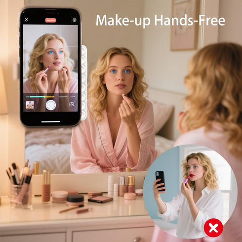 DreamsLink.LC Silicone Double-Sided Suction Phone Case Detachable Mount, ASMR/Fidget Sticky Phone Grip Hands-Free Phone