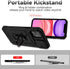 iPhone 11 Case, Black - Military Grade, 16ft Drop Tested, with Screen Protectors, Camera Cover & Magnetic Kickstand.