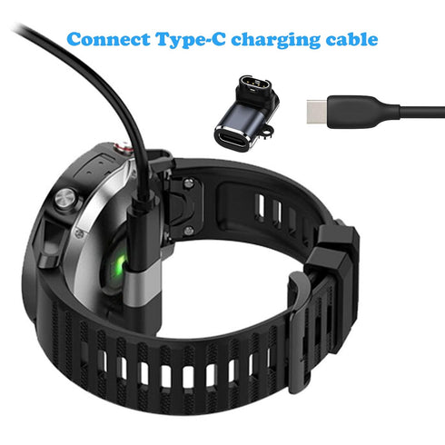 Type C Adapter for Garmin Watch Charger Connector, 2 Pack USB Type C Female to Garmin Watch Charger