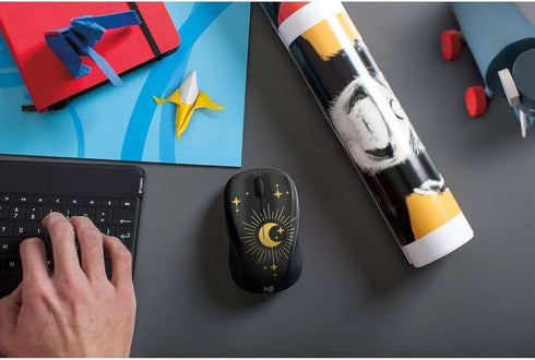 Logitech 2.40 Mouse - Optical - Wireless - Radio Frequency - GHz - Magic Night - Tilt Wheel