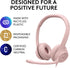 Logitech H390 Wired Headset for PC/Laptop, Stereo Headphones with Noise Cancelling Microphone, USB-A, Rose