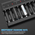 POWEROWL AA AAA Battery Charger 8 Bay, Independent Slot, USB Fast Charging for Ni-MH Ni-CD Rechargeable Batteries