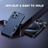 Diaclara iPhone 15 Pro Max Case - Dark Blue, Military Grade Drop Protection, Anti-Spy Privacy Screen Protector, Heavy