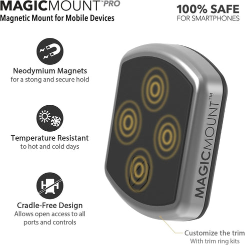 Scosche MPVB MagicMount Pro Magnetic Car Phone Holder Mount - Universal with All Devices, Air Vent Mount