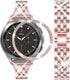 Bands Compatible with Samsung Gear Sport/Galaxy Watch 42mm, Luxury Rhinestone Diamond Steel Metal Strap with Bezel Ring