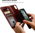 Bocasal iPhone 11 Pro Max Wallet Case with Card Holder, PU Leather Magnetic Detachable Kickstand (Brown)
