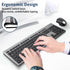 KANGRUI Wireless Keyboard and Mouse Combo - 17 inch Full Size 2.4G USB Ergonomic Slim Silent Wireless Keyboard and