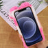 Pink Fluffy Fur Plush Case for A11, Cute Spotted Bunny 3D Animal Fuzzy Protective Cover, Kawaii Toy Fun Women Phone