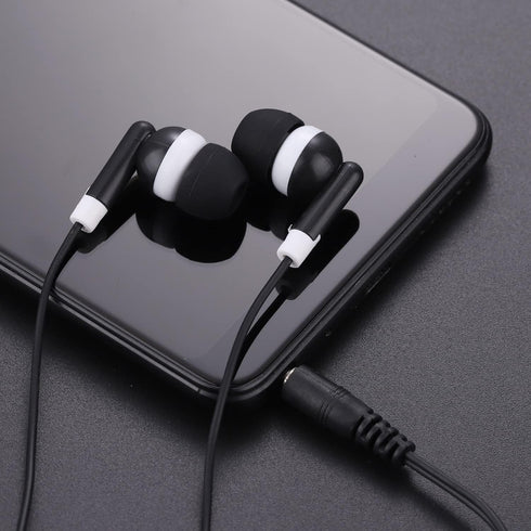 50 Pack MP3 CN-Outlet Wholesale Bulk Earbuds Headphones for iPhone, Android, Player - Black