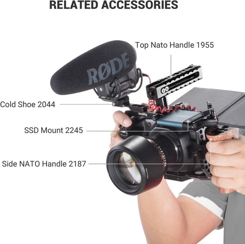 SMALLRIG Mount Bracket SSD Holder for Samsung T5 SSD, Compatible with BMPCC 4K & 6K and Z CAM (New Version) – 2245B