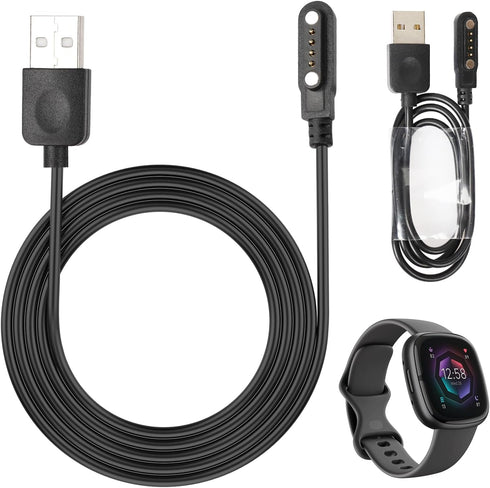 BaiWeiDun Smart Watch Charger Cable, Universal Magnetic SmartWatch Accessories Charger Cable 4 Pin