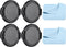 PATIKIL Camera Lens Cap, 4 Pack Sides Pinch Front Cover with Microfiber Cleaning Cloth for 46mm Universal DSLR Lenses