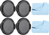 PATIKIL Camera Lens Cap, 4 Pack Sides Pinch Front Cover with Microfiber Cleaning Cloth for 46mm Universal DSLR Lenses