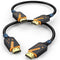 4K HDMI Cable 0.5FT 2-Pack, 6 Inch High Speed 18Gbps HDMI 2.0